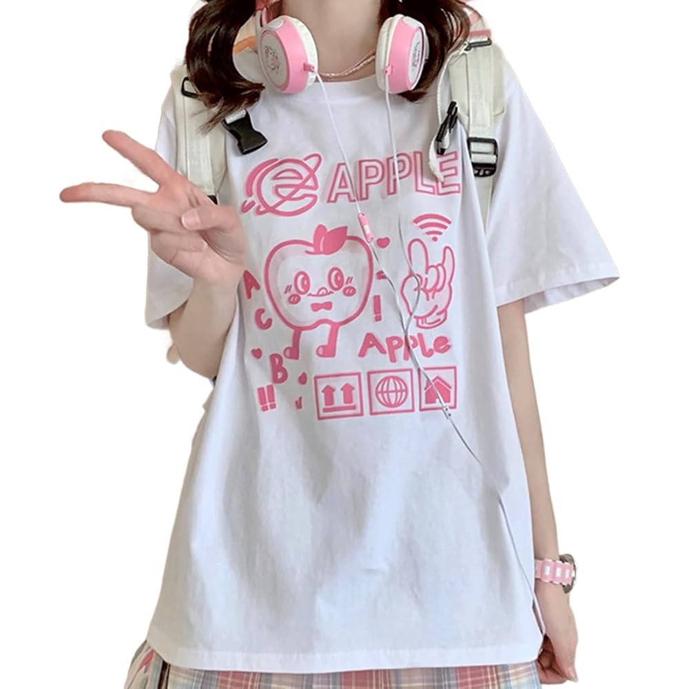 RILGOU Harajuku Kawaii Goth Casual Style Loose Soft Short